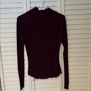 Elegant Maroon Long Sleeve Top